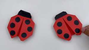 تماشا اوریگامی کفشدوزک ساده و آسان Origami Ladybug 2026 مناسب تماشا همراه خانواده