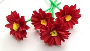 دانلود یا تماشا کاردستی کودکانه گل ژربرا با کاغذ Paper Transvaal daisy Flower Craft 2026 مرحله به مرحله