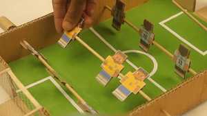 پخش آنلاین یا دانلود کاردستی فوتبال دستی با کارتن گام به گام Foosball Table Cardboard Craft 2026 با کیفیت بالا