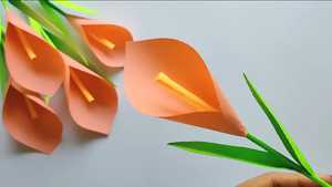 دانلود یا تماشا کاردستی آسان گل شیپوری Paper Calla lily Flower Craft 2026 با بهترین کیفیت