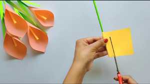 تماشای آنلاین یا دانلود کاردستی گل شیپوری با کاغذ Paper Calla lily Flower Craft 2026