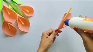 دانلود آموزش کاردستی کودکانه گل شیپوری با کاغذ Paper Calla lily Flower Craft 2026